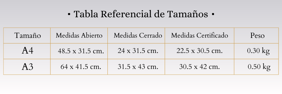 Tabla Referencial de Tamanos